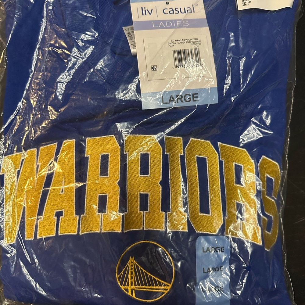 Women’s LARGE Golden State Warriors crew neck sweatshirt